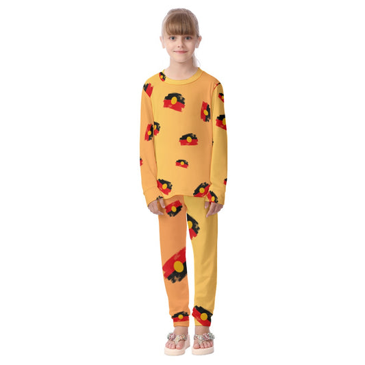 Aboriginal Design Kids 2-Piece Long Pajama Set