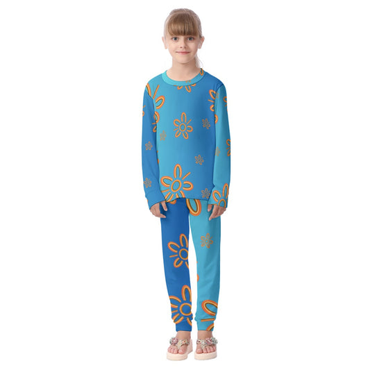 Blue Design Kids 2-Piece Long Pajama Set