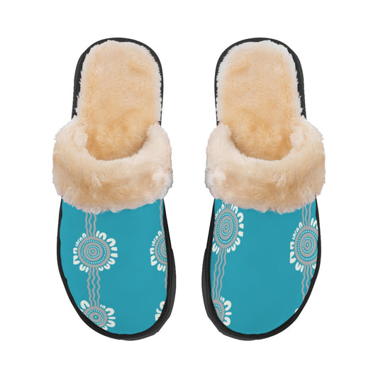 Aqua Dreaming: Indigenous Aboriginal Design Slippers